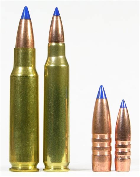 68 Spc Cartridge Left Compared With 556x45mm Nato223 Remington