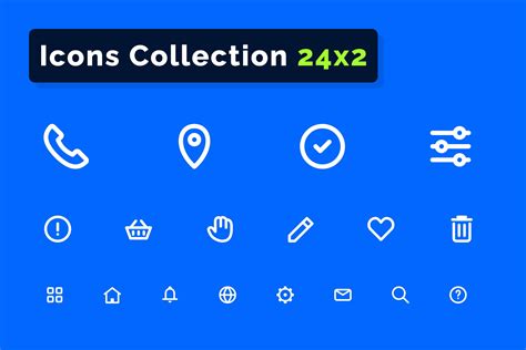 24x24 Icons Collection Megapack Outline Icons Creative Market