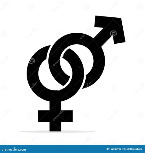 Gender Symbol Isolated On White Background Vector Man And Woman Gender