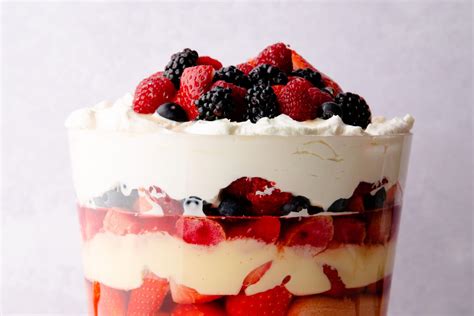 British Summer Fruit Trifle With Maple Maple From Canada