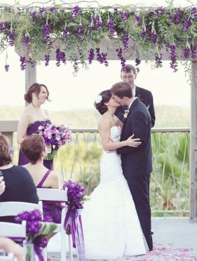 Purple Wedding Aisle Flower Décor Wedding Ceremony