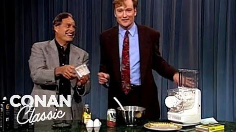 Ron Popeil Shows Conan La Bamba How His Spray On Hair Works Late