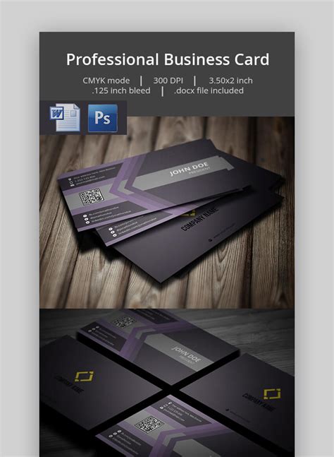 Microsoft Word Template For Business Cards Collection