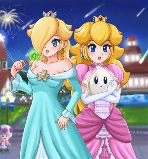 Princess Peach Fan Art Peach And Rosalina Festival Super Mario Art Super Mario Princess