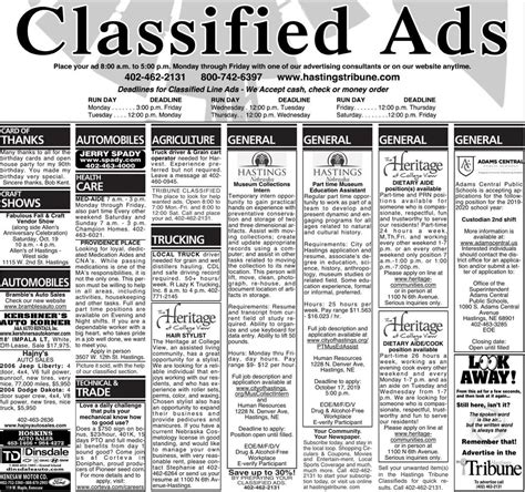 Classified Ads Oct 7