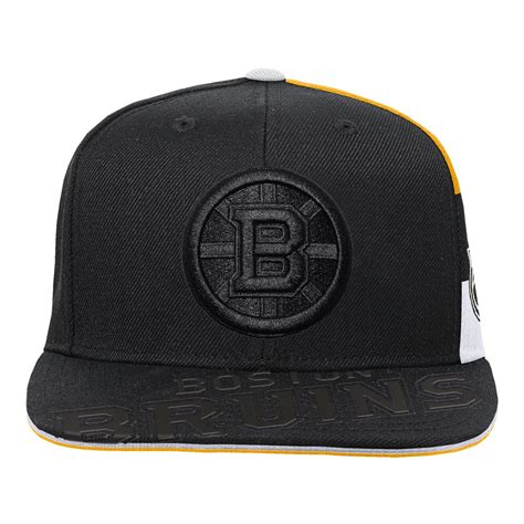 Youth Boston Bruins Outerstuff Face Off Structured Adjustable Cap