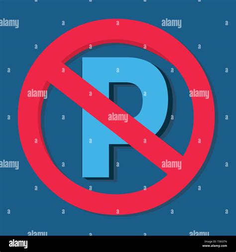 No Parking Sign Vector Illustration Stock Vector Image And Art Alamy
