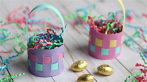 Cute Mini Paper Easter Basket Egg Holder Tutorial Essyjae