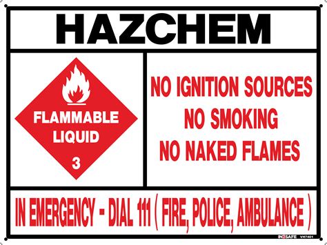 HAZCHEM Flammable Liquid Sign Westpeak New Zealand