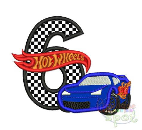 Hot Wheels Sixth 6th Birthday Racing Cars 6 7 Sizes Etsy Uk