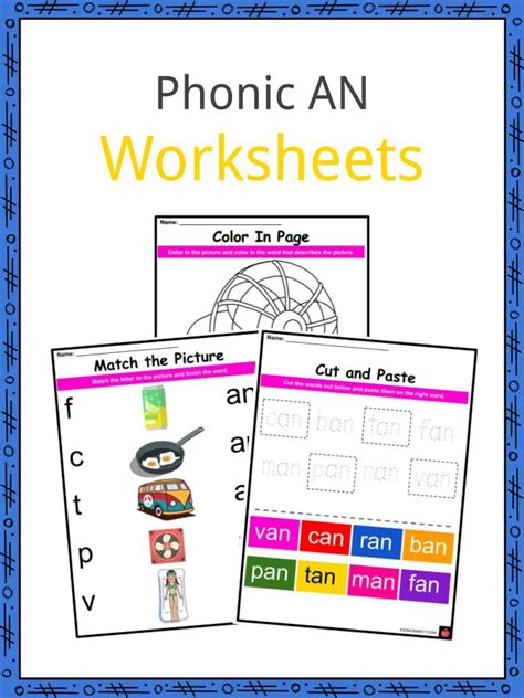 Phonics An Sounds Worksheets And Activities For Kids
