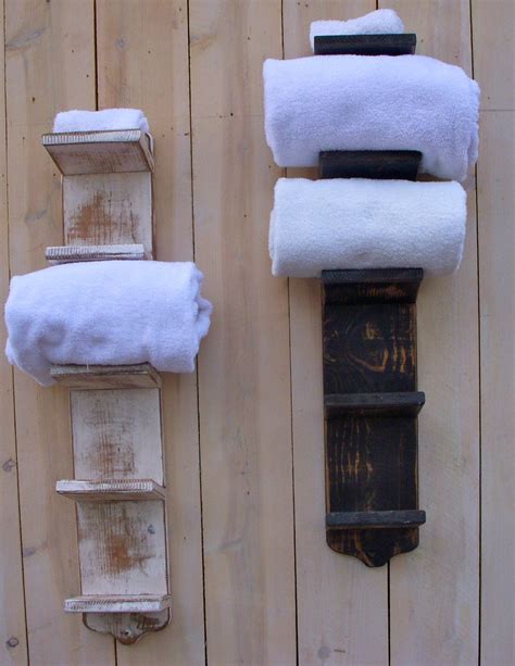 Beautify your space with these bathroom towel holder sets. Wall Mounted Bath Towel Holder Wood Storage Towel Hanger