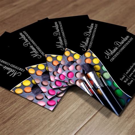 Everyone's expecting the rectangle, but you can do interesting things with printers these days. MAKEUP ARTIST BUSINESS CARD TEMPLATE | Zazzle.com in 2021 ...
