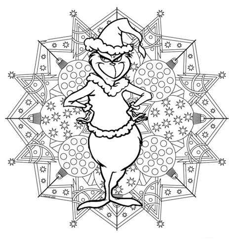 Help the grinch bring back christmas. Free and Printable Grinch Coloring Pages | Mandala ...