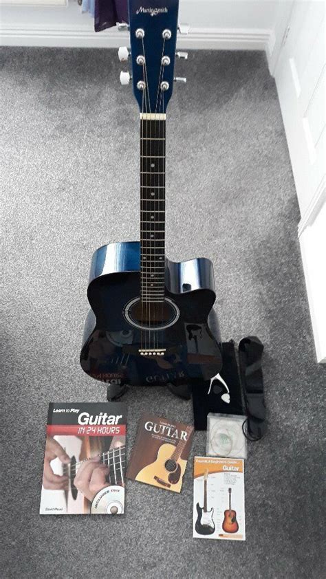 Dark Blue Martin Smith Acoustic Guitar Including Pictured Accesories