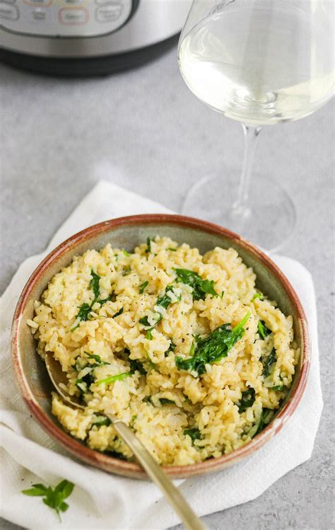 Vegan Spinach Risotto In The Instant Pot Legally Healthy Blonde