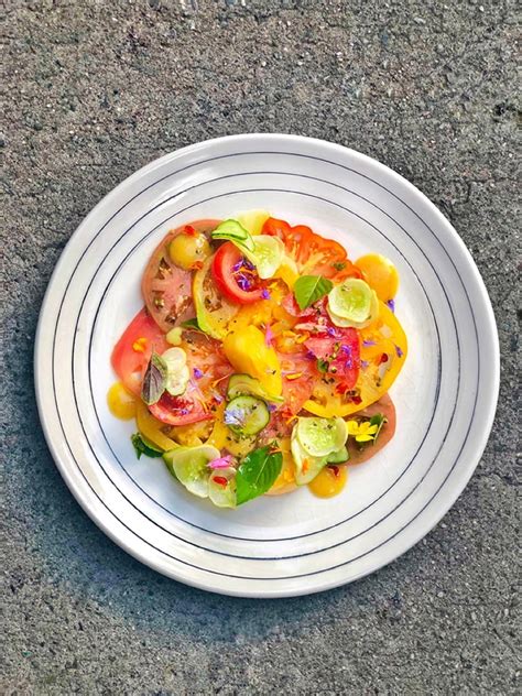 Recipe Heirloom Tomato Salad With Peach Vinaigrette