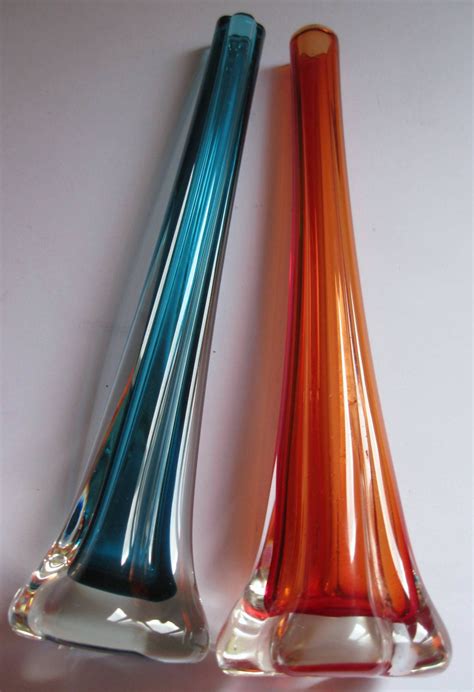 Pair Of Vintage Murano Glass Bud Vases Etsy