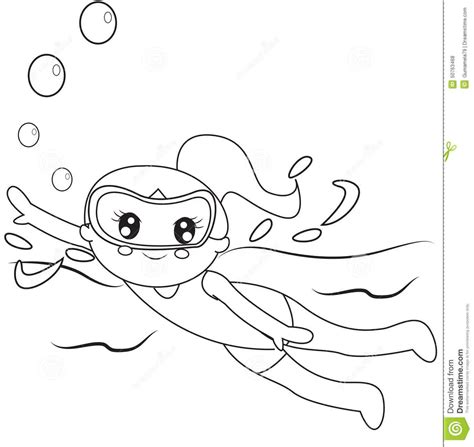 Swimmer Coloring Page Coloring Pages Coloring Cool