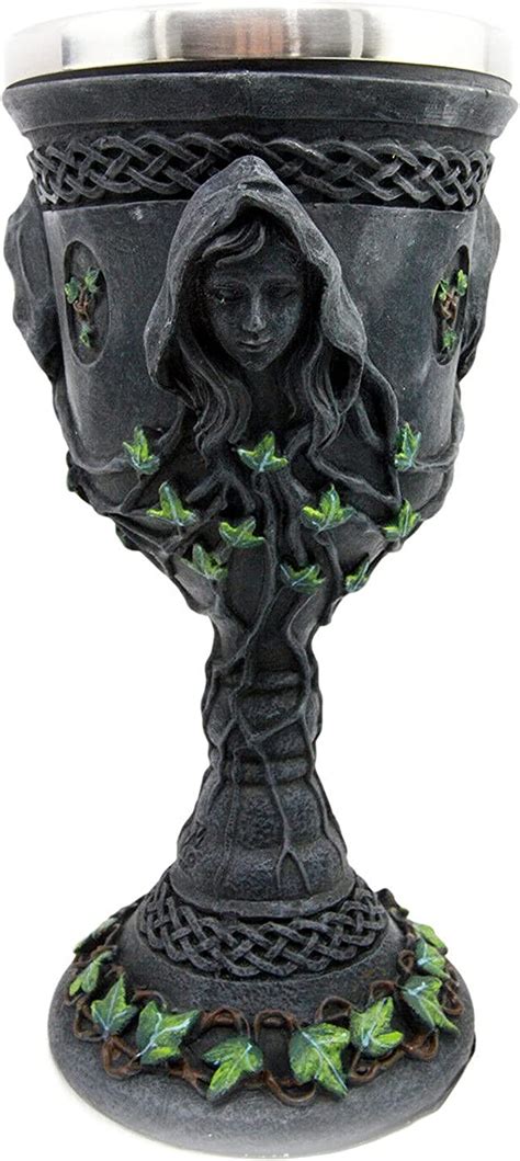 New Triple Goddess Wine Goblet Chalice 10oz Cup Wiccan