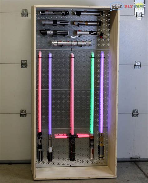Geek Diy Bam Star Wars Lightsabers Part 2 Pegboard Display
