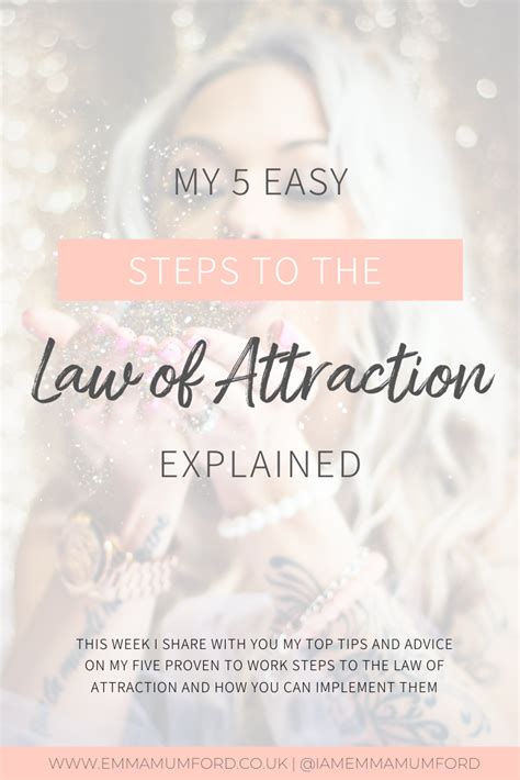 MY 5 EASY STEPS TO THE LAW OF ATTRACTION EXPLAINED Emma Mumford