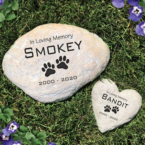 Engraved Pet Memorial Garden Stone Tsforyounow