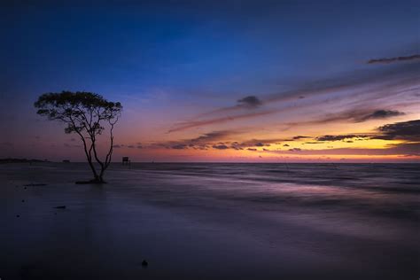 Hd Wallpaper Sunset Photography Backlit Beach Clouds Cloudscape