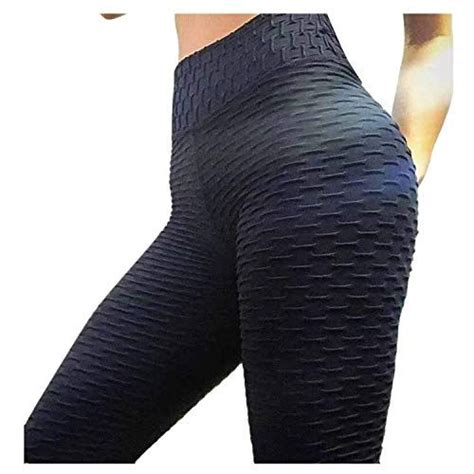 Fittoo Womens High Waisted Yoga Pants Tummy Control Scrunched Booty