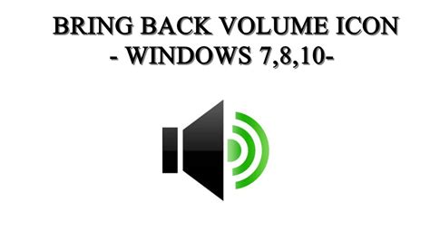 How To Fix Volume Icon Disappeared Tutorial For Windows 788110