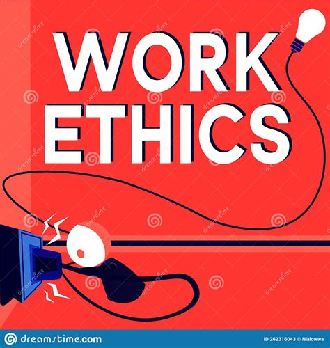 Conceptual Caption Work Ethics Business Showcase A Set Of Values