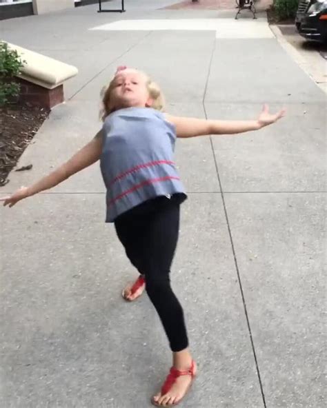 Girl Does Gymnastics On Sidewalk Jukin Licensing