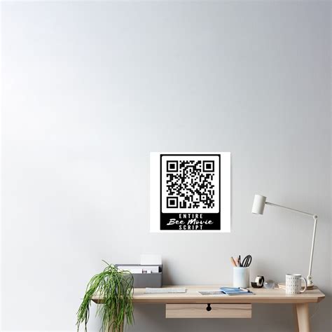 Entire Bee Movie Script Qr Code Poster For Sale By Starsandsweets