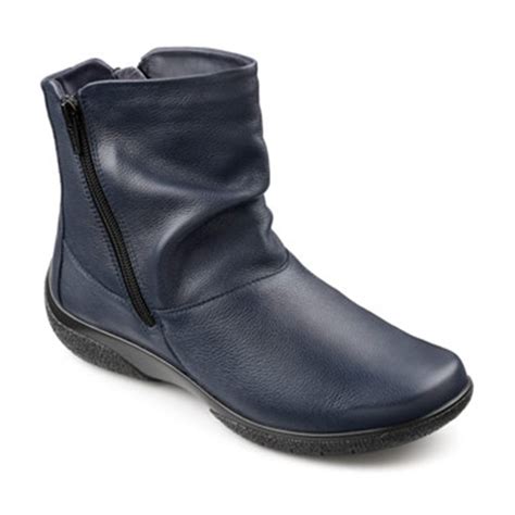 Hotter Womens Whisper Navy Ankle Boots Extra Wide Fit
