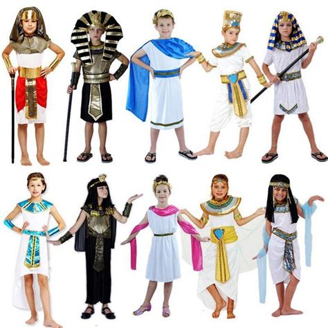 Boy Girl Ancient Egypt Prince Princess Costume Children Kids Egyptian