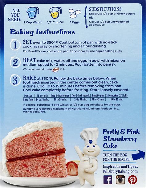 Pillsbury Cake Mix Instructions Ubicaciondepersonascdmxgobmx