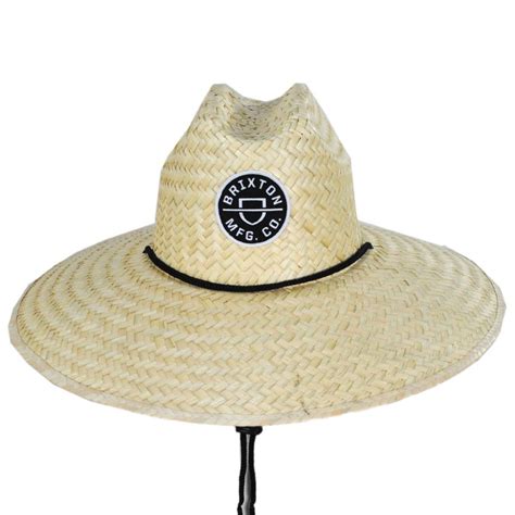 Brixton Hats Crest Palm Leaf Straw Lifeguard Hat Straw Hats