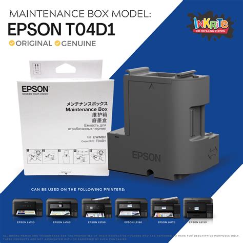 Original Genuine Epson T04d1 Maintenance Box For Epson L14150 L6460