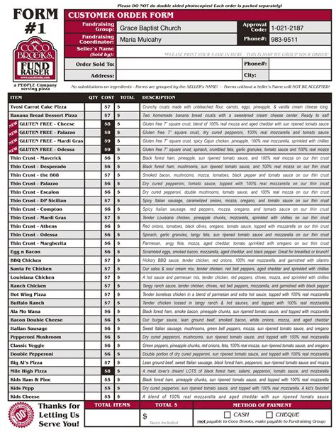 grace baptist mexico coco brooks pizza fundraiser