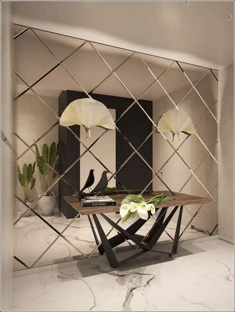 10 Mirrored Wall Panels In Living Room