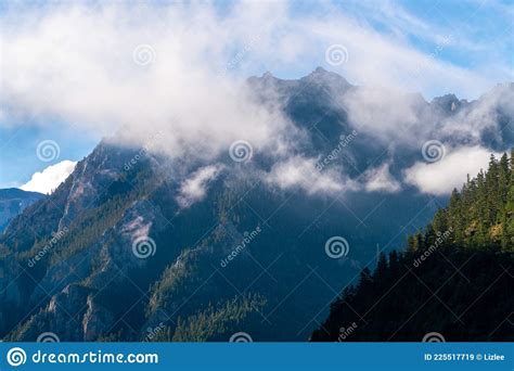 Misty Mountains And Human Villages Stock Image Image Of Woods China