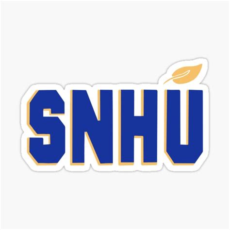 College Logo Snhu Lettering Print Sticker By Somilo Co Redbubble