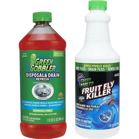 Green Gobbler 32 Oz Fruit Fly And Drain Fly Killer With 32 Oz