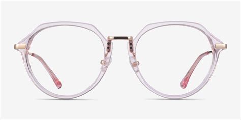 tamara geometric clear pink glasses for women eyebuydirect canada