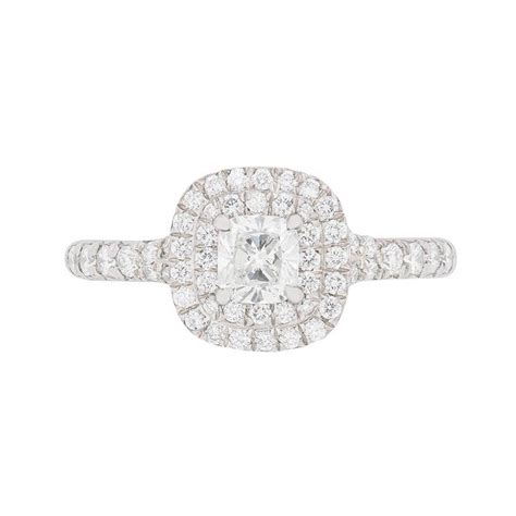 Tiffany And Co Soleste Double Halo Diamond Ring For Sale At 1stdibs
