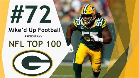 72 Zadarius Smith Green Bay Packers Miked Up Footballs Nfl Top