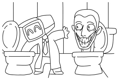 Покажи как нарисовать скибиди туалет