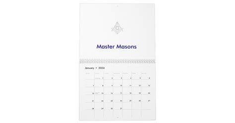 Masonic Calendar Zazzle