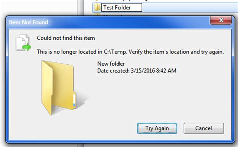 Windows Error Message When Moving Files Creating Folder Moving