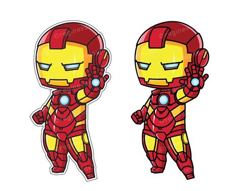 Iron Man Clipart Ironman Sticker Vengadores Marvel Etsy España